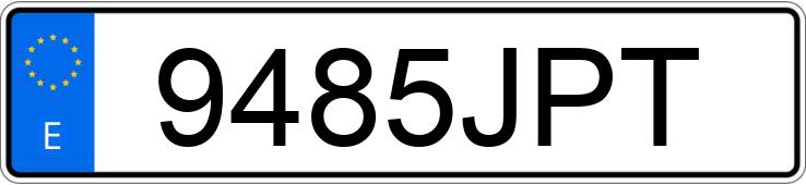 Numer rejestracyjny 9485JPT posiada RENAULT K