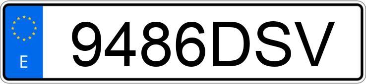 Numer rejestracyjny 9486DSV posiada PEUGEOT 307