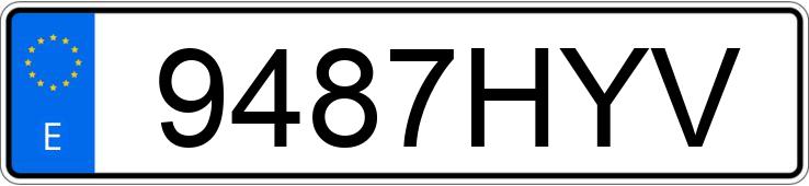 Numer rejestracyjny 9487HYV posiada LAND ROVER RANGE ROVER EVOQUE