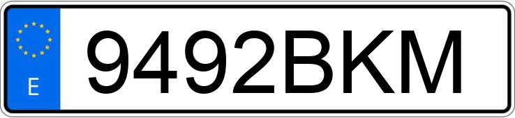 Numer rejestracyjny 9492BKM posiada VOLKSWAGEN CARAVELLE