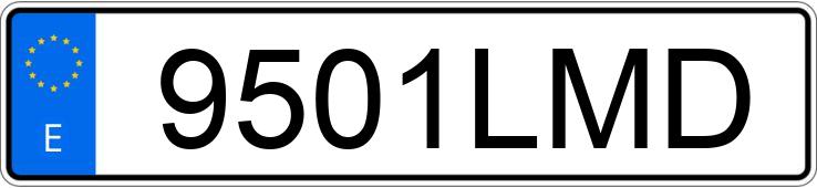 Numer rejestracyjny 9501LMD posiada VOLKSWAGEN GOLF