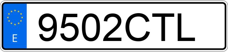 Numer rejestracyjny 9502CTL posiada MERCEDES C (203)