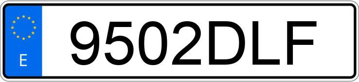 Registreringsnumret 9502DLF har MERCEDES A (168-169)