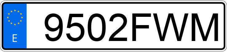 Numer rejestracyjny 9502FWM posiada MERCEDES C (204)