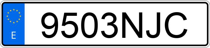 Numer rejestracyjny 9503NJC posiada EFUN PUSA Numer rejestracyjny 9503NJC posiada EFUN PUSA