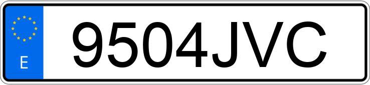 Numer rejestracyjny 9504JVC posiada TOYOTA YARIS