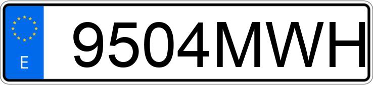 Numer rejestracyjny 9504MWH posiada BMW SERIE 4