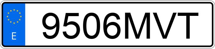 Numer rejestracyjny 9506MVT posiada AUDI Q2