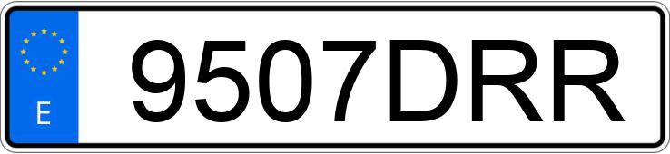 El número de registro 9507DRR tiene TOYOTA AVENSIS