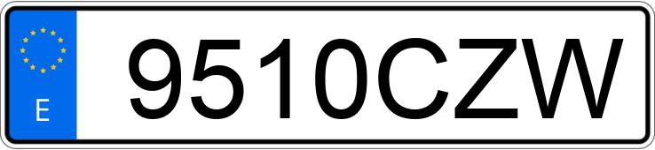 Numer rejestracyjny 9510CZW posiada OPEL CORSA