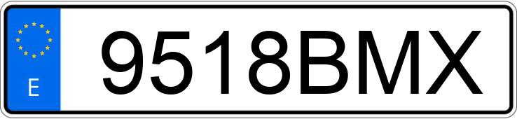 Numer rejestracyjny 9518BMX posiada TOYOTA YARIS