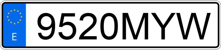 Numer rejestracyjny 9520MYW posiada VOLKSWAGEN GOLF Numer rejestracyjny 9520MYW posiada VOLKSWAGEN GOLF