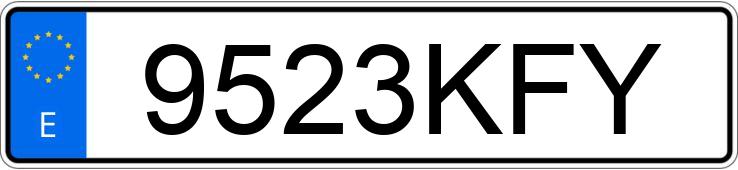 Numer rejestracyjny 9523KFY posiada PEUGEOT PARTNER