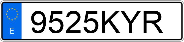 Numer rejestracyjny 9525KYR posiada MITSUBISHI OUTLANDER