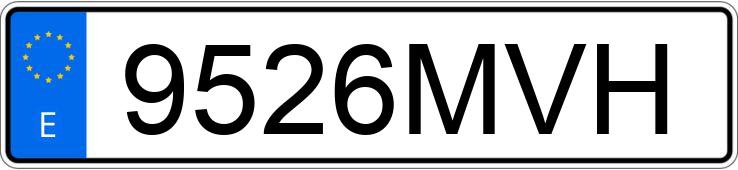 Numer rejestracyjny 9526MVH posiada RENAULT K