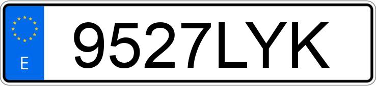 Numer rejestracyjny 9527LYK posiada MERCEDES 380 (107) SL (AUTO) 204