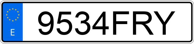 Numer rejestracyjny 9534FRY posiada RENAULT LAGUNA