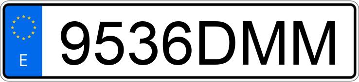 Numer rejestracyjny 9536DMM posiada VOLKSWAGEN GOLF