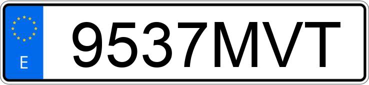 Numer rejestracyjny 9537MVT posiada SEAT IBIZA