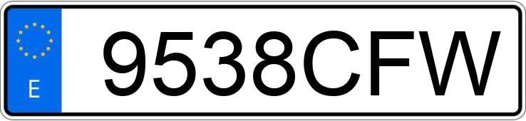 Numer rejestracyjny 9538CFW posiada MERCEDES 260 (126)