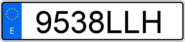 Numer rejestracyjny 9538LLH posiada VOLKSWAGEN TRANSPORTER