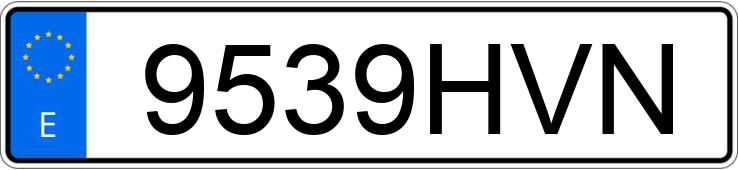 Numer rejestracyjny 9539HVN posiada MERCEDES A (176)