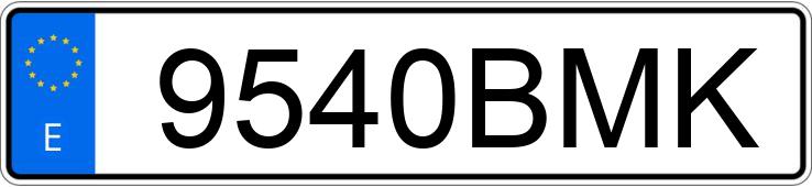 Numer rejestracyjny 9540BMK posiada PEUGEOT 106