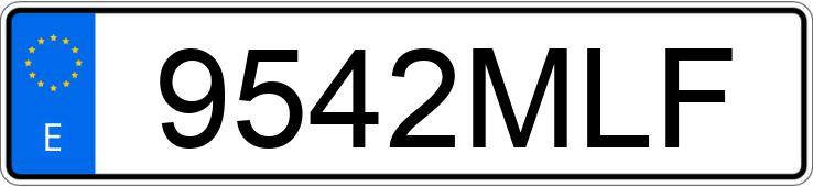 Numer rejestracyjny 9542MLF posiada FIAT 500