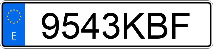 Numer rejestracyjny 9543KBF posiada RENAULT CLIO