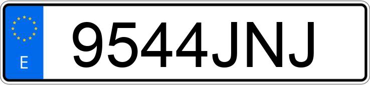 Numer rejestracyjny 9544JNJ posiada FORD MUSTANG