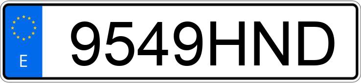 Numer rejestracyjny 9549HND posiada MERCEDES C (204)