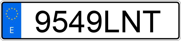 Numer rejestracyjny 9549LNT posiada MERCEDES C (205)