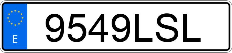 Numer rejestracyjny 9549LSL posiada AUDI A3 SPORTBACK