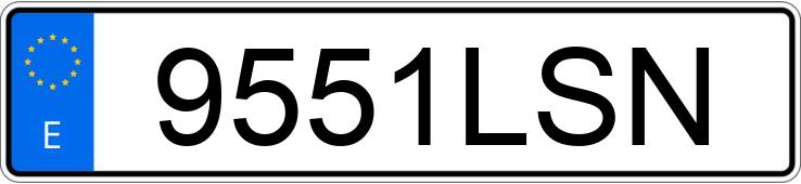 Numer rejestracyjny 9551LSN posiada TESLA MODEL Y