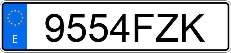 Il numero di registrazione 9554FZK ha AUDI A3
