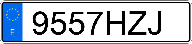 Numer rejestracyjny 9557HZJ posiada CHRYSLER VOYAGER