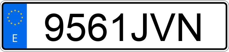 Numer rejestracyjny 9561JVN posiada ABARTH 124 SPIDER