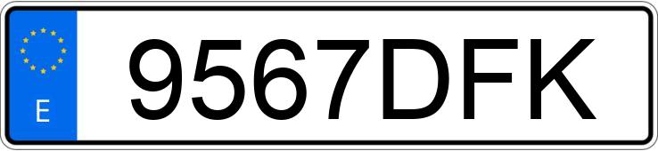 Numer rejestracyjny 9567DFK posiada RENAULT TRAFIC