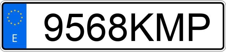 Numer rejestracyjny 9568KMP posiada AUDI A5 SPORTBACK