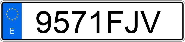 Numer rejestracyjny 9571FJV posiada SUZUKI SX4