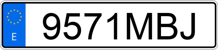 Numer rejestracyjny 9571MBJ posiada VOLKSWAGEN GOLF