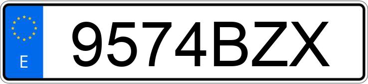 Numer rejestracyjny 9574BZX posiada LANCIA Y