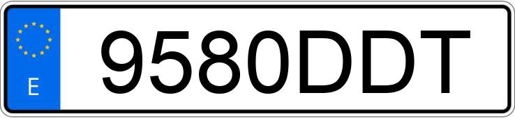 Numer rejestracyjny 9580DDT posiada VOLKSWAGEN GOLF