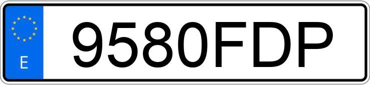 Numer rejestracyjny 9580FDP posiada PEUGEOT 307