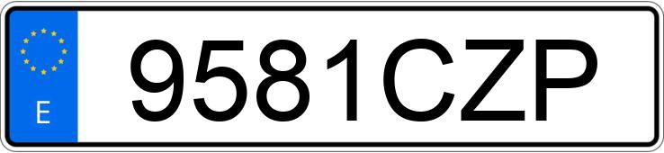 Numer rejestracyjny 9581CZP posiada PEUGEOT 307