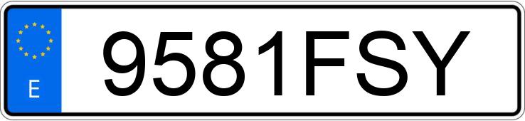 Numer rejestracyjny 9581FSY posiada OPEL ASTRA