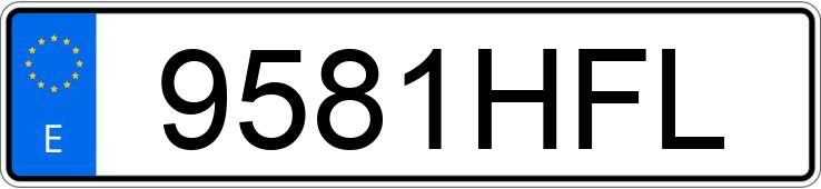 Numer rejestracyjny 9581HFL posiada AUDI A6