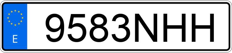 Numer rejestracyjny 9583NHH posiada AUDI Q8