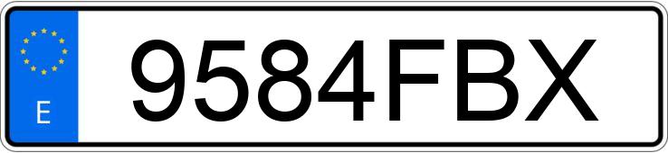 Numer rejestracyjny 9584FBX posiada MERCEDES E (211)