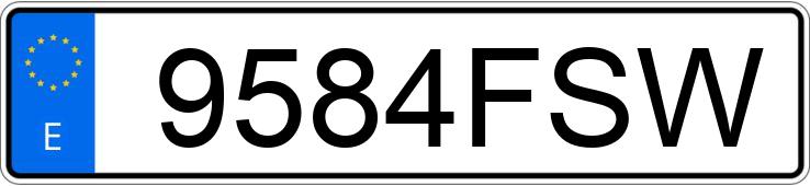 Numer rejestracyjny 9584FSW posiada CITROEN C3